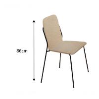 Conjunto Florença Com 4 Cadeiras E Base Paris Bm Tubulares Off White/linho 303 - 2