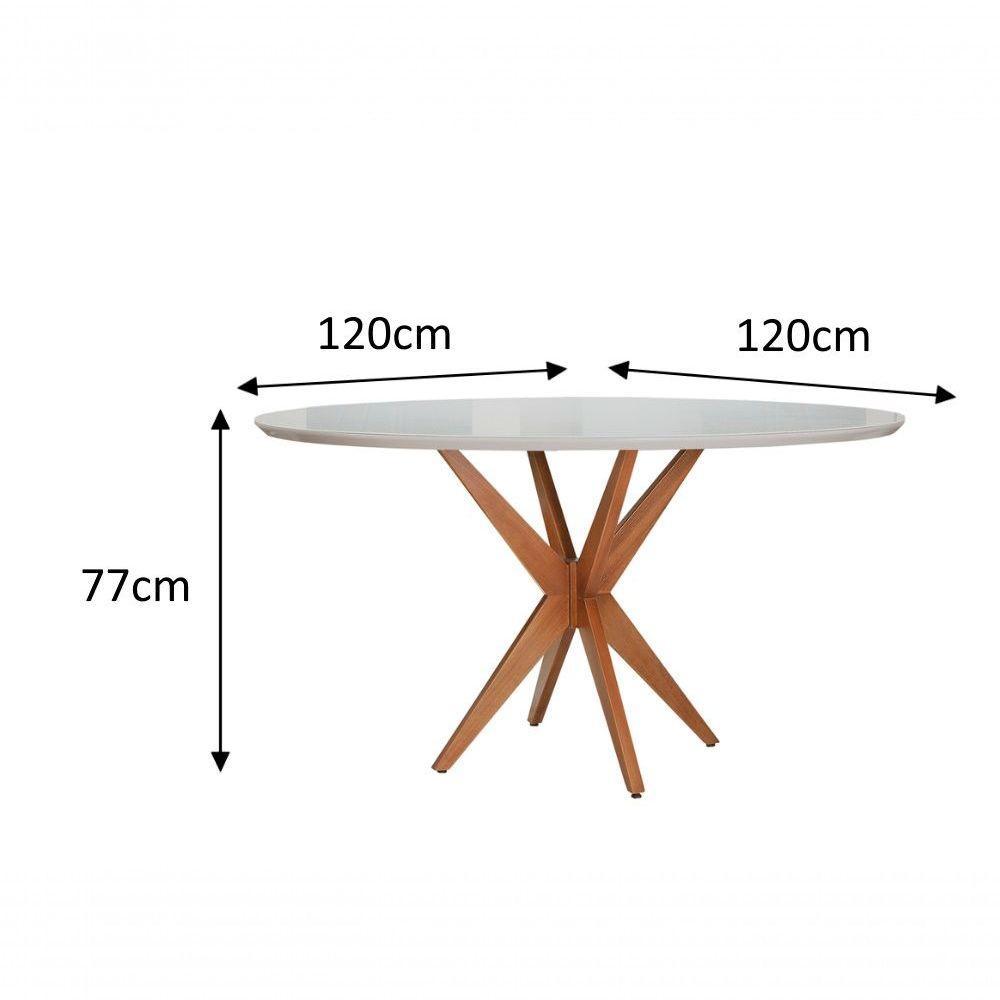 Conjunto Ibiza C/ Chapéu Com 4 Cadeiras E Base Sofia Bm Tubulares Off White/boucle 500 - 4