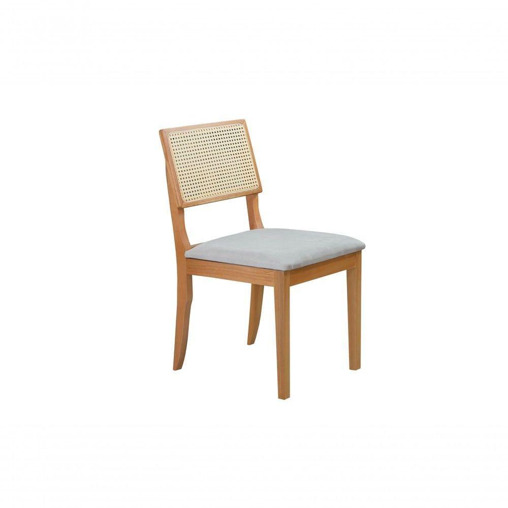 Conjunto De Jantar Milão Com 6 Cadeiras Base Canadá Bm Tubulares Mel/tecido 501 - 4