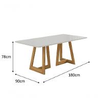 Conjunto De Jantar Milão Com 6 Cadeiras Base Canadá Bm Tubulares Mel/tecido 501 - 3