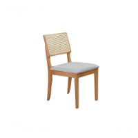 Conjunto De Jantar Milão Com 6 Cadeiras Base Canadá Bm Tubulares Mel/tecido 501