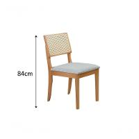 Conjunto De Jantar Milão Com 6 Cadeiras Base Canadá Bm Tubulares Mel/tecido 501 - 5