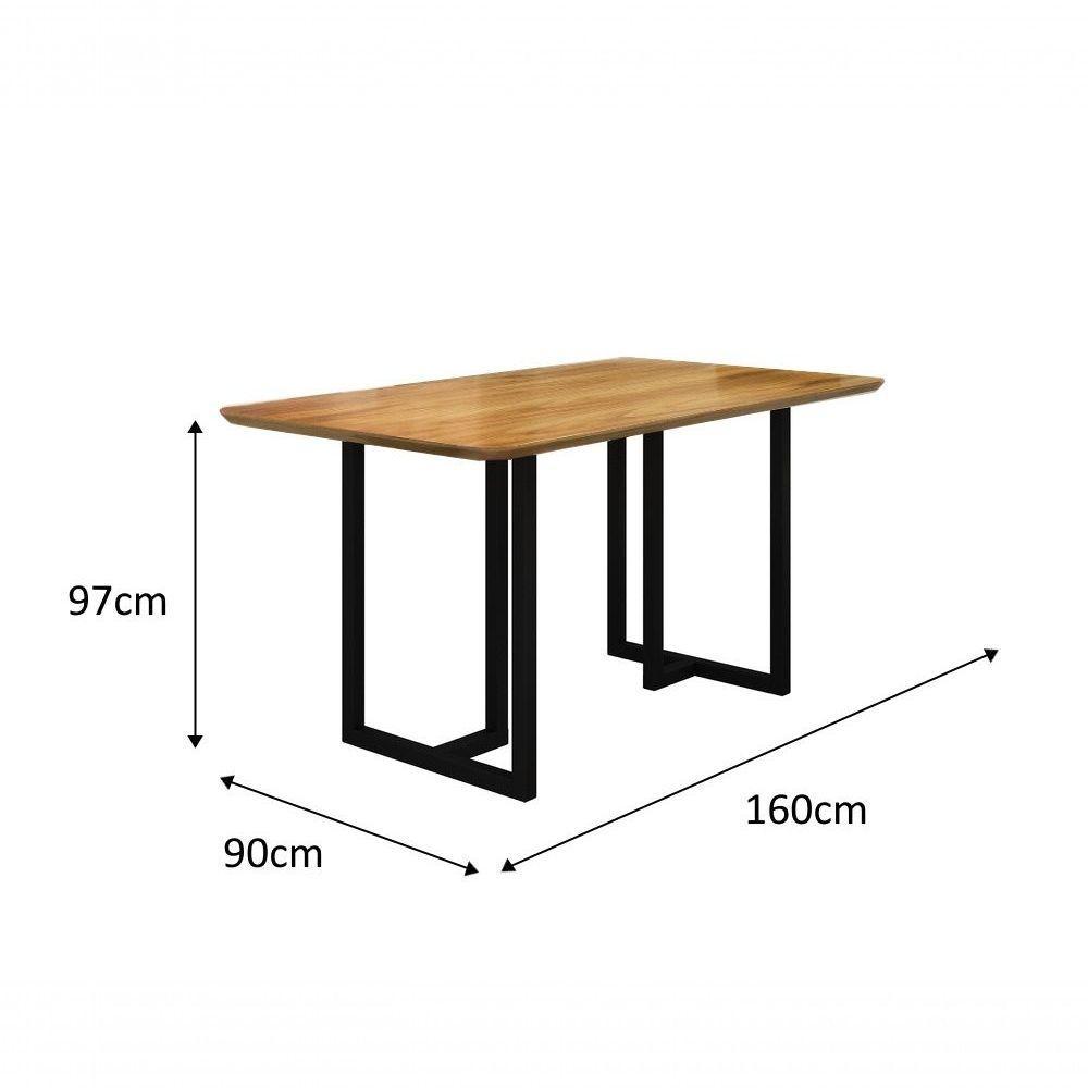 Conjunto De Jantar Viena Com 6 Cadeiras Base Goiás Bm Tubulares Cinamomo/linho Bege 306 - 3