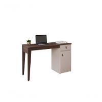 Escrivaninha Mesa De Estudo Helo 1 Gaveta Com 1 Porta Jcm Moveis Café/off White - 1