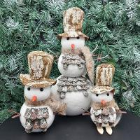 Bonecos De Neve Enfeite Natalino Cartola Em Isopor Kit 3pçs - 2