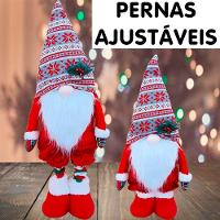 Boneco Papai Noel Gnomo Enfeite Natal Pernas Ajustáveis 80cm - 2