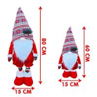 Boneco Papai Noel Gnomo Enfeite Natal Pernas Ajustáveis 80cm - 4