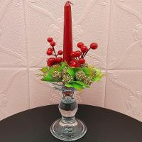 Castiçal Porta Vela Aparador Arranjo Centro Mesa Natal 30cm A - 2