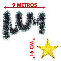 Árvore Natal De Parede 100 Lâmpadas Leds Enfeite De 220v 9m - 6