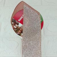 Rolo Fita Aramada Rose Gold Enfeite Natal 6,3cm 9m Kit 6pçs - 3