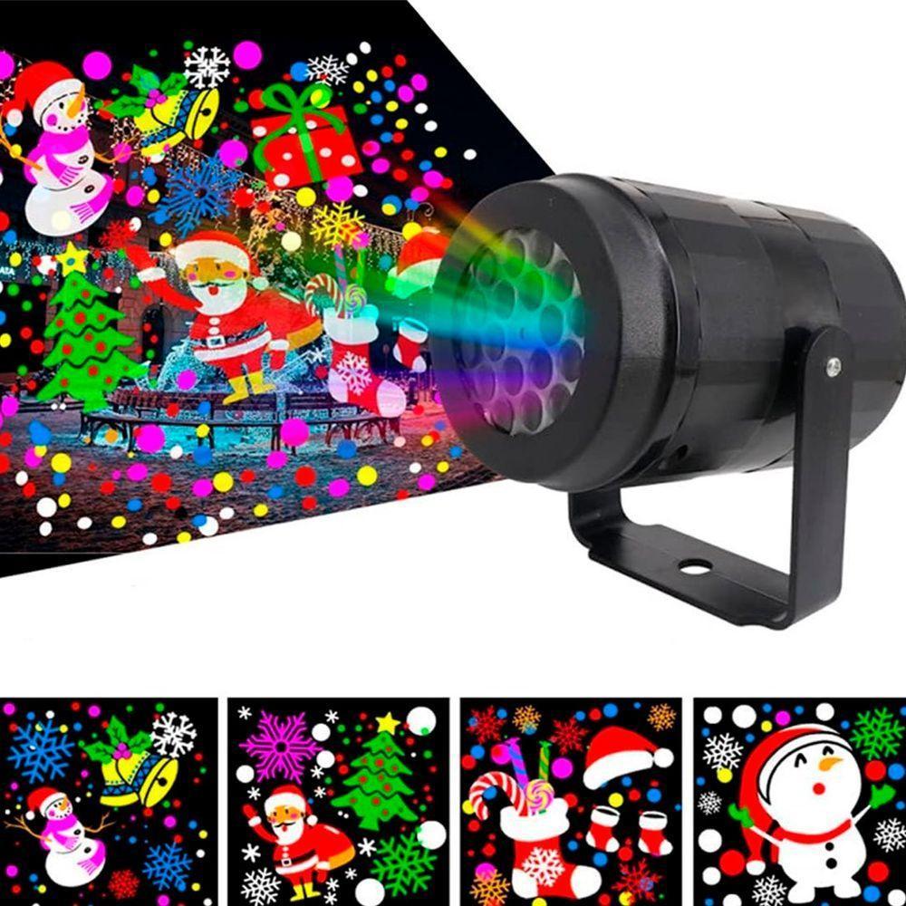 Projetor Portátil Iluminação Led Enfeite Natalino Neve Noel - 1