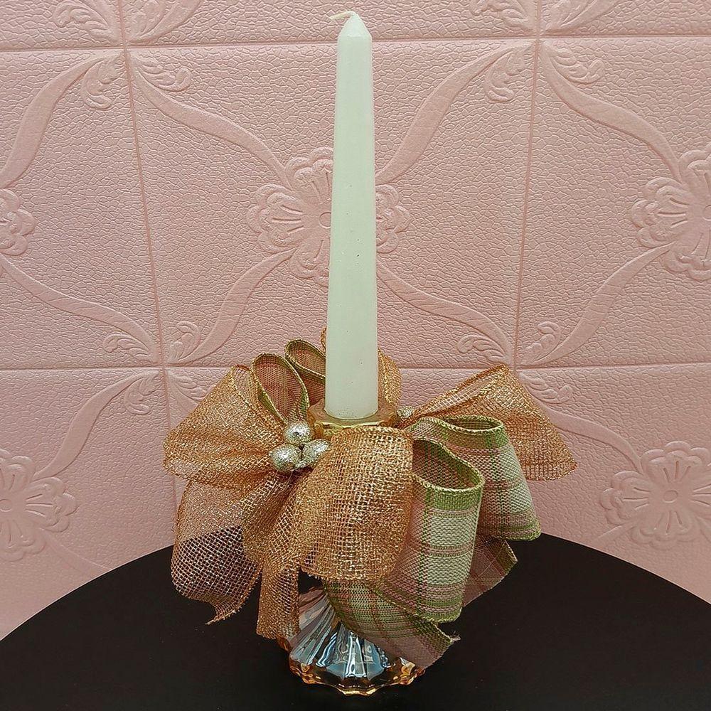 Castiçal Porta Vela Aparador Arranjo Centro Mesa Natal 35cm A - 2