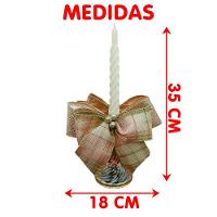 Castiçal Porta Vela Aparador Arranjo Centro Mesa Natal 35cm A - 3