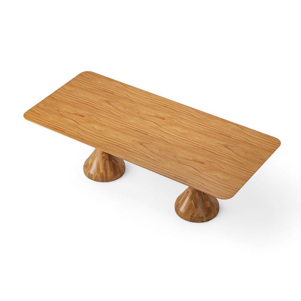 Mesa De Jantar Retangular De Madeira Dubai 210cm X 100cm Champagne - 2