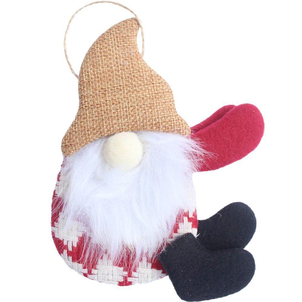 Kit 12 Boneco Pendente Gnomo Artesanal Elegante árvore Natal - 2