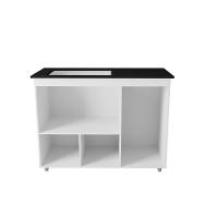 Balcão Para Cooktop Bocas 3 Portas Armário De Cozinha Ana - Ssx Multicoisas Branco - 3