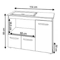 Balcão Para Cooktop Bocas 3 Portas Armário De Cozinha Ana - Ssx Multicoisas Branco - 4