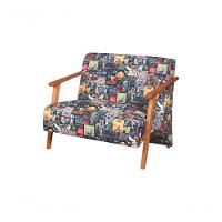 Conjunto Venus Braços Em Madeira Maciça 1 Namoradeira 2 Poltronas Estampada Unidecor Retro Bar 107 - 3