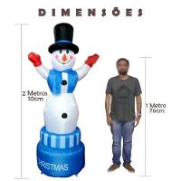 Boneco De Neve Inflavel Giratorio 1,80 M Para Decoracao De Natal (q2-26) - 2