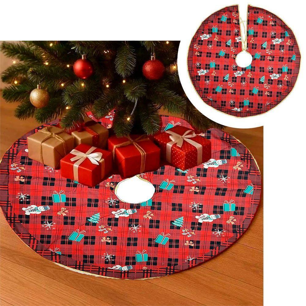 Saia Decoração Tapete Natal Para Base árvore De Natal 78cm A - 1