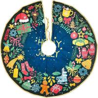 Saia Decoração Tapete Natal Para Base árvore De Natal 78cm A - 6