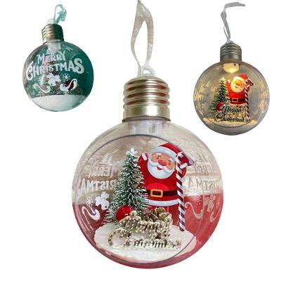 Bola Enfeite Arvore De Natal Natalino Led Papai Noel Globo Iluminado Fim De Ano Festa Evento Celebraçao Comemoraçao