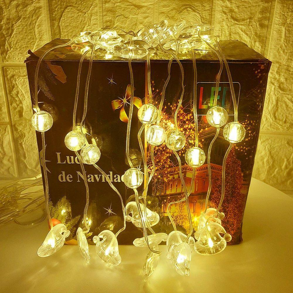 Pisca Cortina Toucas De Natal 80 Lâmpadas Leds 110-220v 3x1m Amarelo - 2