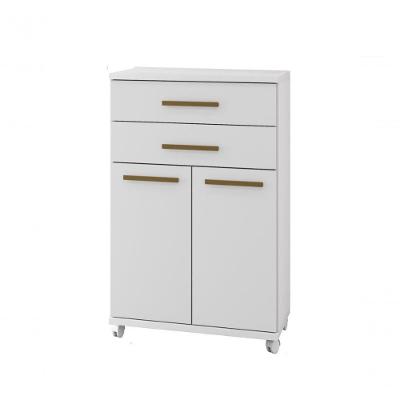 Balcão Mônaco Arte Móveis 2 Portas 2 Gaveta Flex Branco