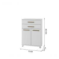 Balcão Mônaco Arte Móveis 2 Portas 2 Gaveta Flex Branco - 2