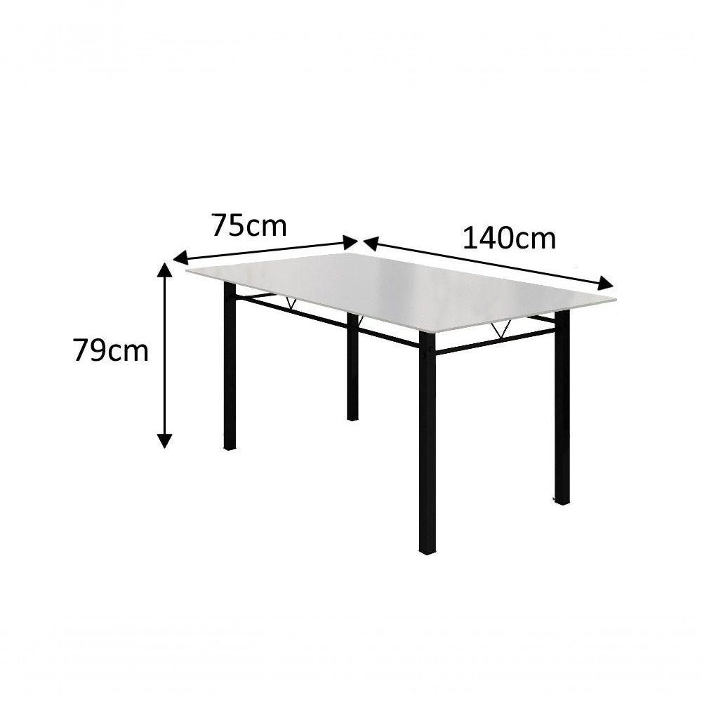 Conjunto Verona 06 Cadeiras Com Base Piauí Bm Tubulares Off White/courino 12 - 3