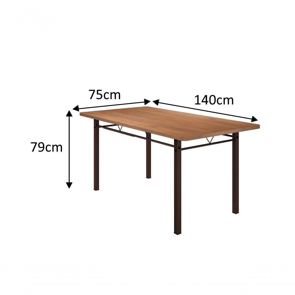 Conjunto Mônaco 06 Cadeiras Com Base Piauí Bm Tubulares Bp Noce Oro/courino 120 - 3