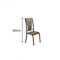 Conjunto Mônaco 06 Cadeiras Com Base Piauí Bm Tubulares Bp Noce Oro/courino 120 - 2