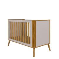 Berço Evolutivo Theo 4 Em 1 - Móveis Peroba Amendoa/off White - 1