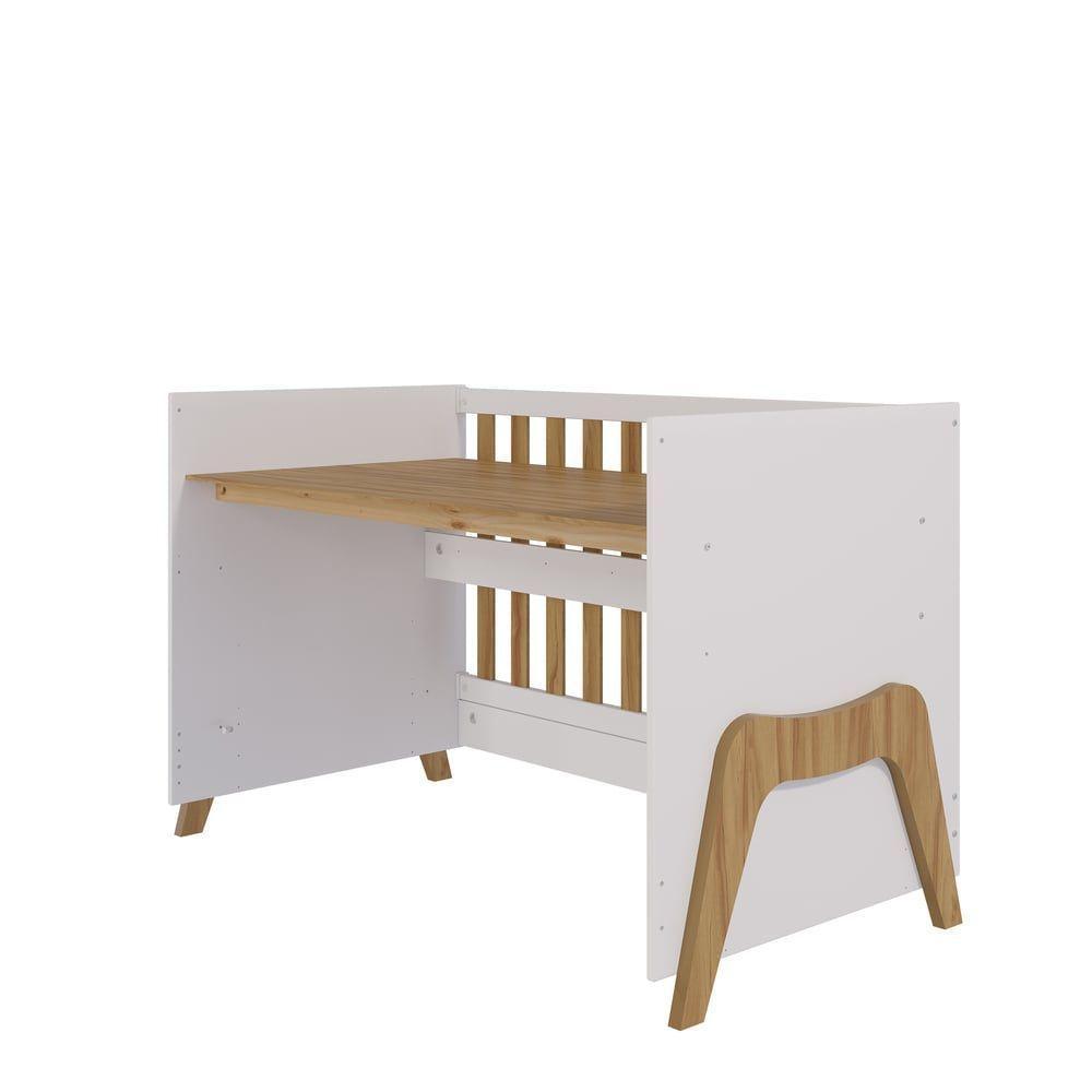 Berço Guti Retrô - Moveis Peroba Amendoa/branco - 4