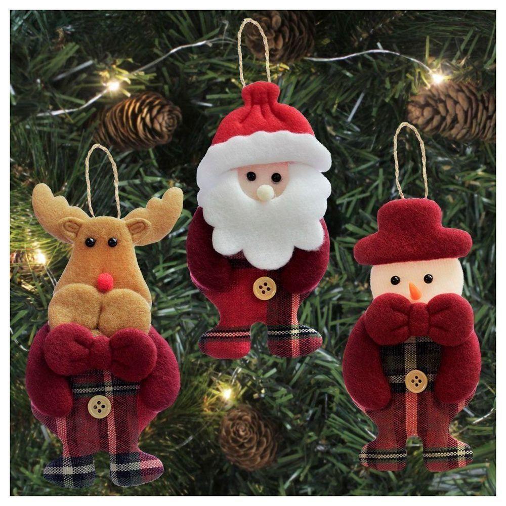 Kit Conjunto 30 Enfeites De Natal Pendente Para Arvore 9cm - 1