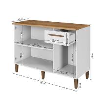 Balcão Clássico Master Arte Moveis Branco - 8