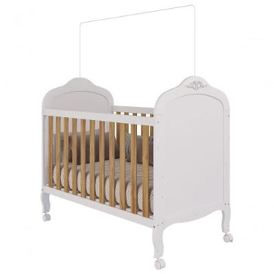 Berço Evolutivo Elô 4 Em 1 - Móveis Peroba Amendoa/branco