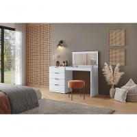 Escrivaninha Penteadeira Camarim Princess Com Porta Joias Mavaular Branco