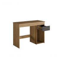 Escrivaninha Atenas 1 Porta E 1 Gaveta Arte Móveis Branco Cinamomo/grafite - 3