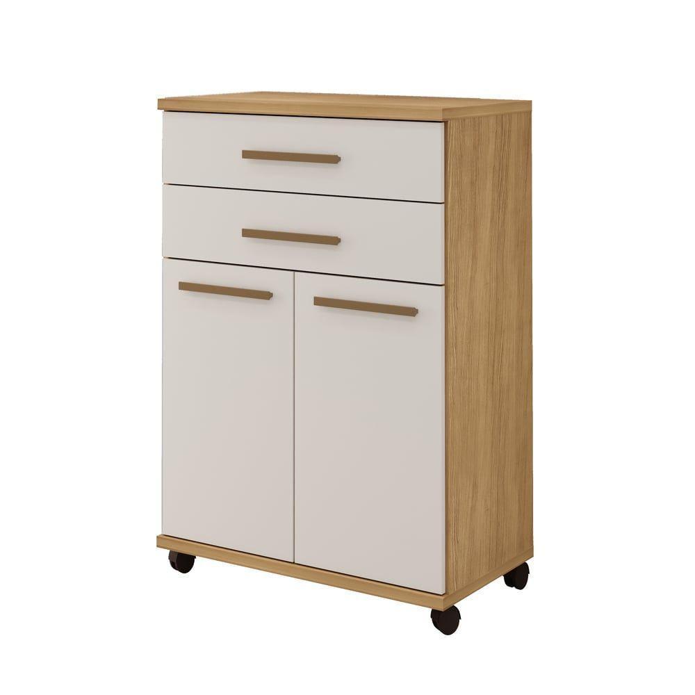Balcão Mônaco Arte Móveis 2 Portas 2 Gaveta Flex Cinamomo/off White - 1