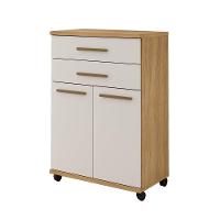 Balcão Mônaco Arte Móveis 2 Portas 2 Gaveta Flex Cinamomo/off White - 1