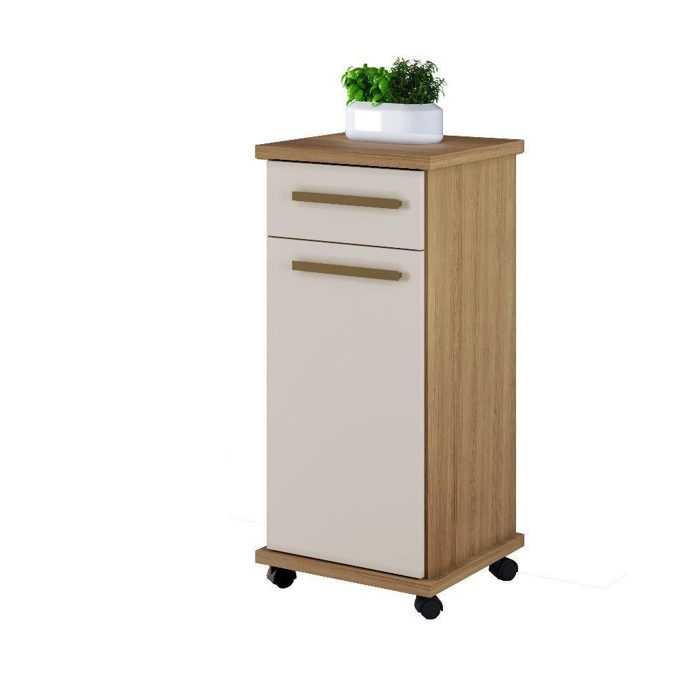 Balcão Palmas 01 Gavetas Arte Móveis Cinamomo/off White - 1