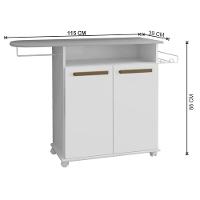 Tábua De Passar 2 Portas Floripa Arte Móveis Branco - 3