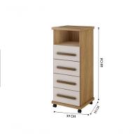 Balcão Piaui Arte Móveis Cinamomo/off White - 2