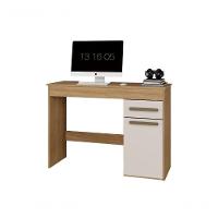 Escrivaninha Atenas 1 Porta E 1 Gaveta Arte Móveis Branco Cinamomo/off White - 1