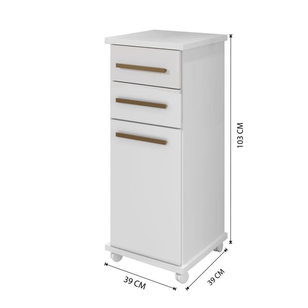 Balcão Tókio 2 Gavetas Arte Móveis Branco - 2