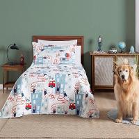 Kit Colcha + Jogo De Cama Bouti Kids Solteiro Infantil 5 Peças 100% Poliéster - Bombeiro - 3