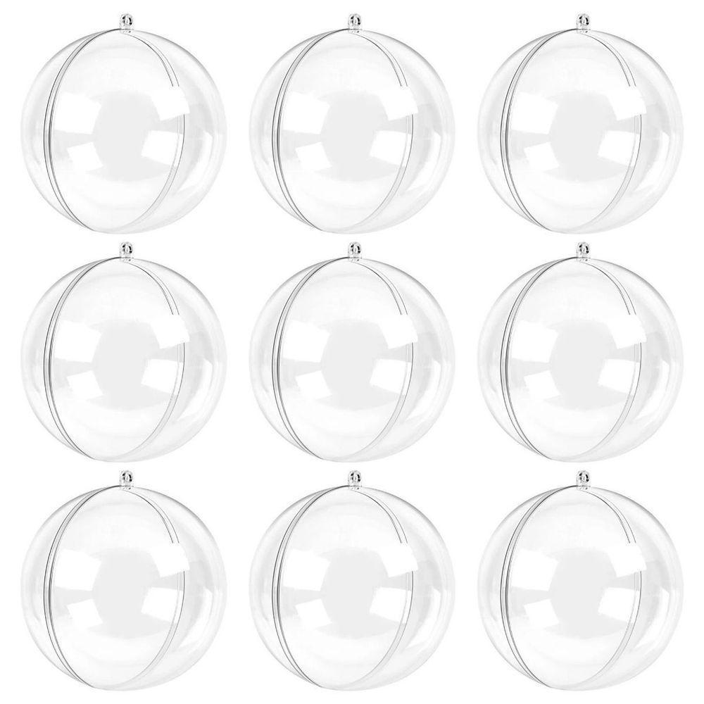Bola De Natal Transparente 5cm - 9 Unidades - 1
