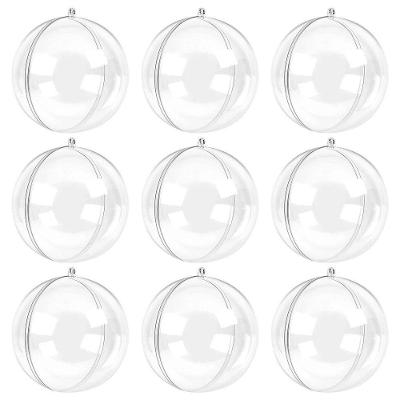 Bola De Natal Transparente 5cm - 9 Unidades