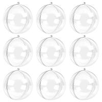 Bola De Natal Transparente 5cm - 9 Unidades - 1